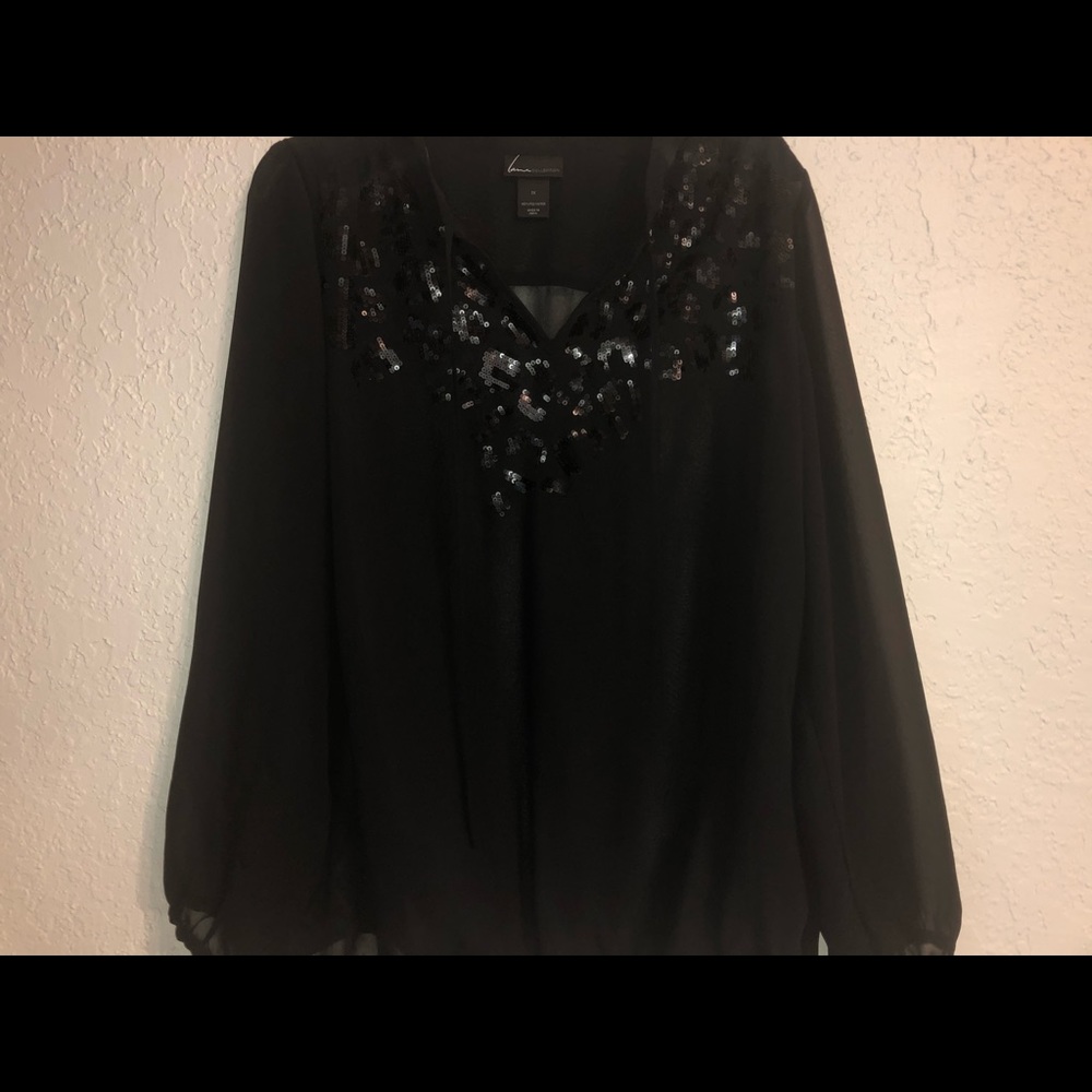 Sheer black top